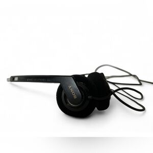Vintage Sony Sleek Black On-Ear Headphones